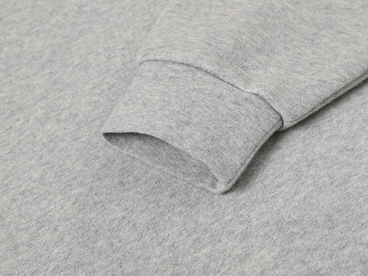 520 GSM BOXY CROPPED FIT 'FLOWER GRAY' CREWNECK
