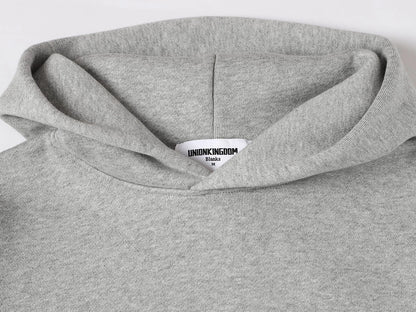 520 GSM BOXY CROPPED FIT 'FLOWER GRAY' HOODIE