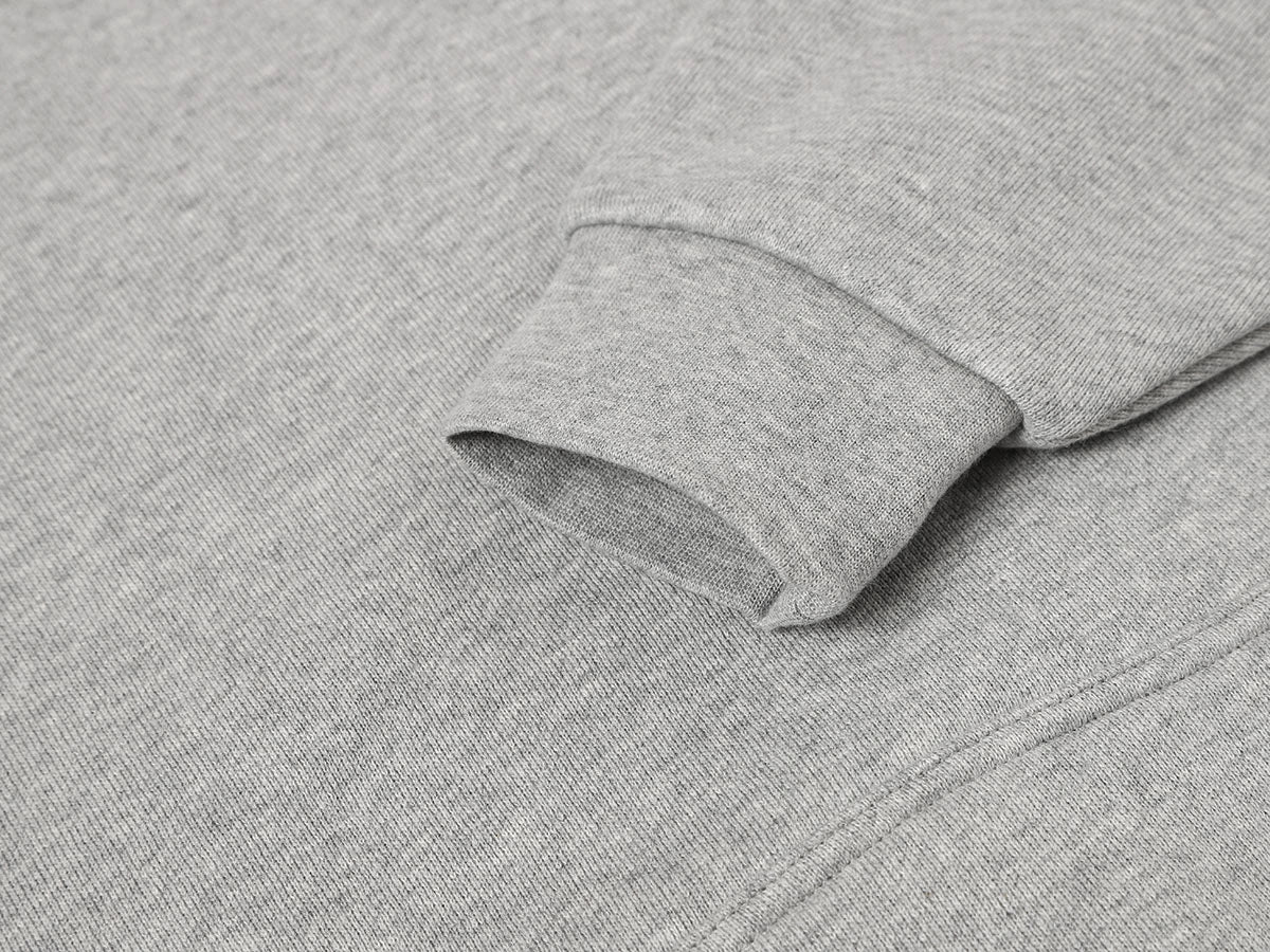 520 GSM BOXY CROPPED FIT 'FLOWER GRAY' HOODIE