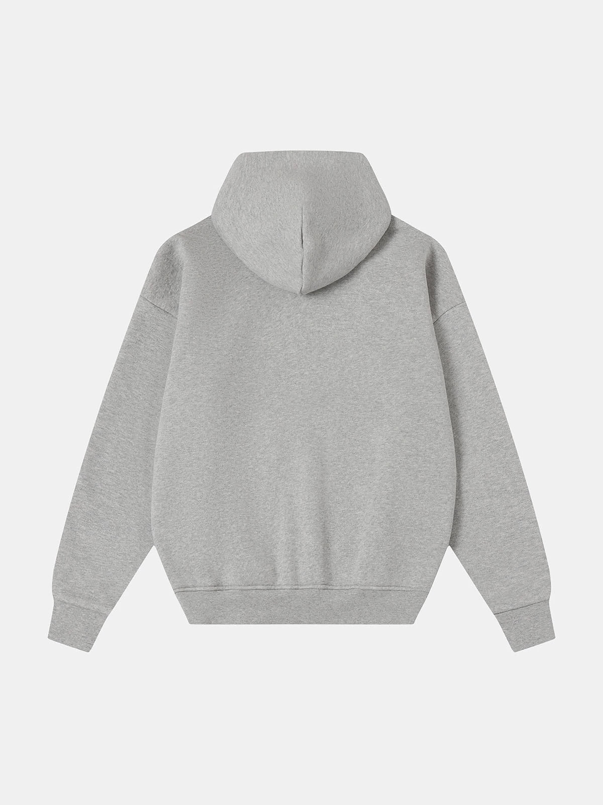 520 GSM BOXY CROPPED FIT 'FLOWER GRAY' HOODIE