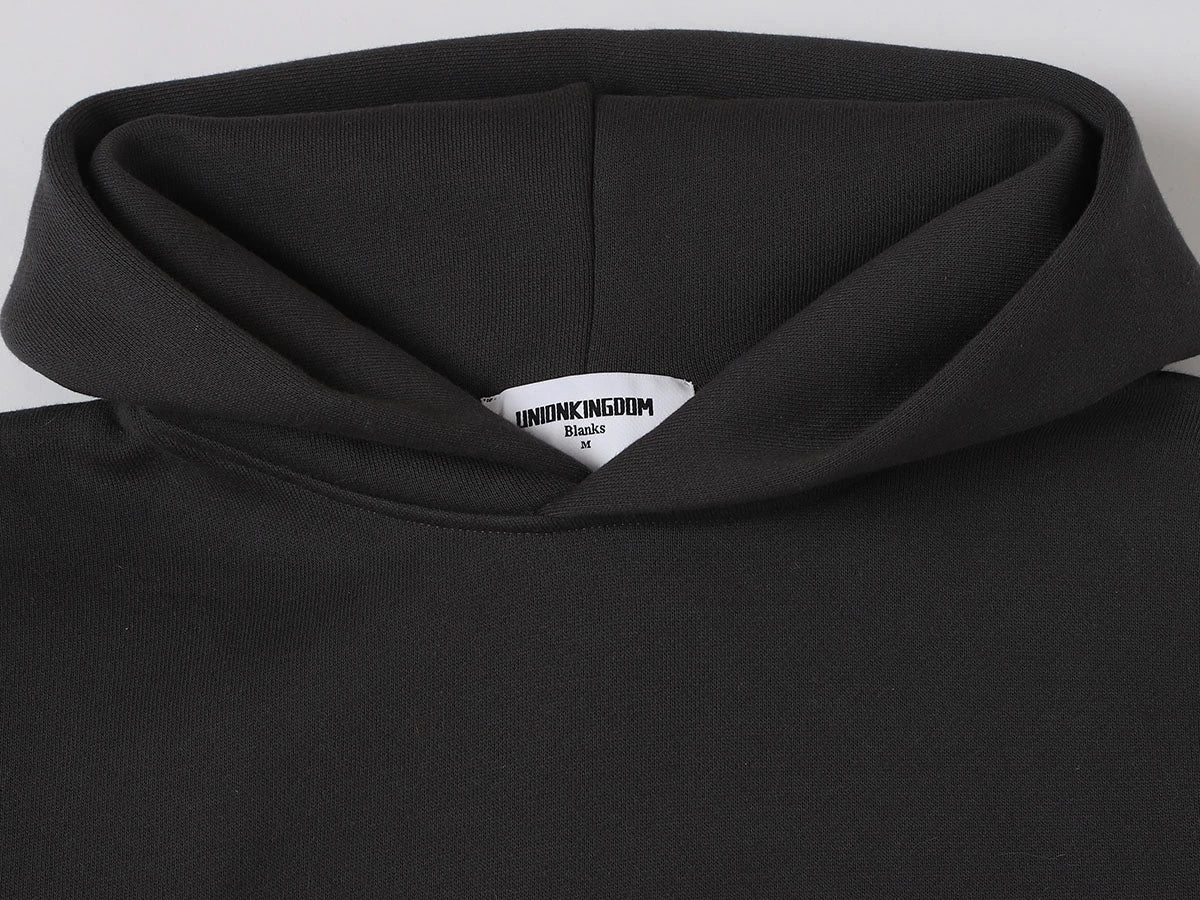 520 GSM BOXY CROPPED FIT 'DARK GRAY' HOODIE