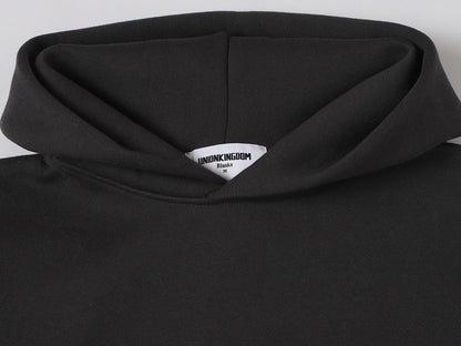 520 GSM BOXY CROPPED FIT 'DARK GRAY' HOODIE