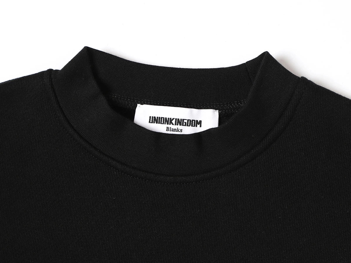 520 GSM BOXY CROPPED FIT 'BLACK' CREWNECK