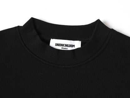 520 GSM BOXY CROPPED FIT 'BLACK' CREWNECK