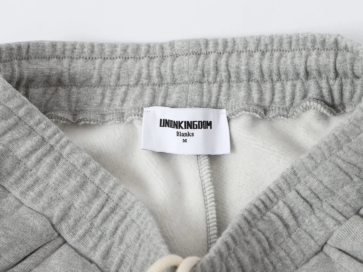 520 GSM COZY BAGGY 'FLOWER GRAY' STRAIGHT PANTS