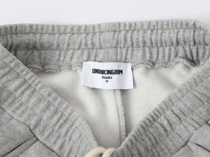 520 GSM COZY BAGGY 'FLOWER GRAY' STRAIGHT PANTS
