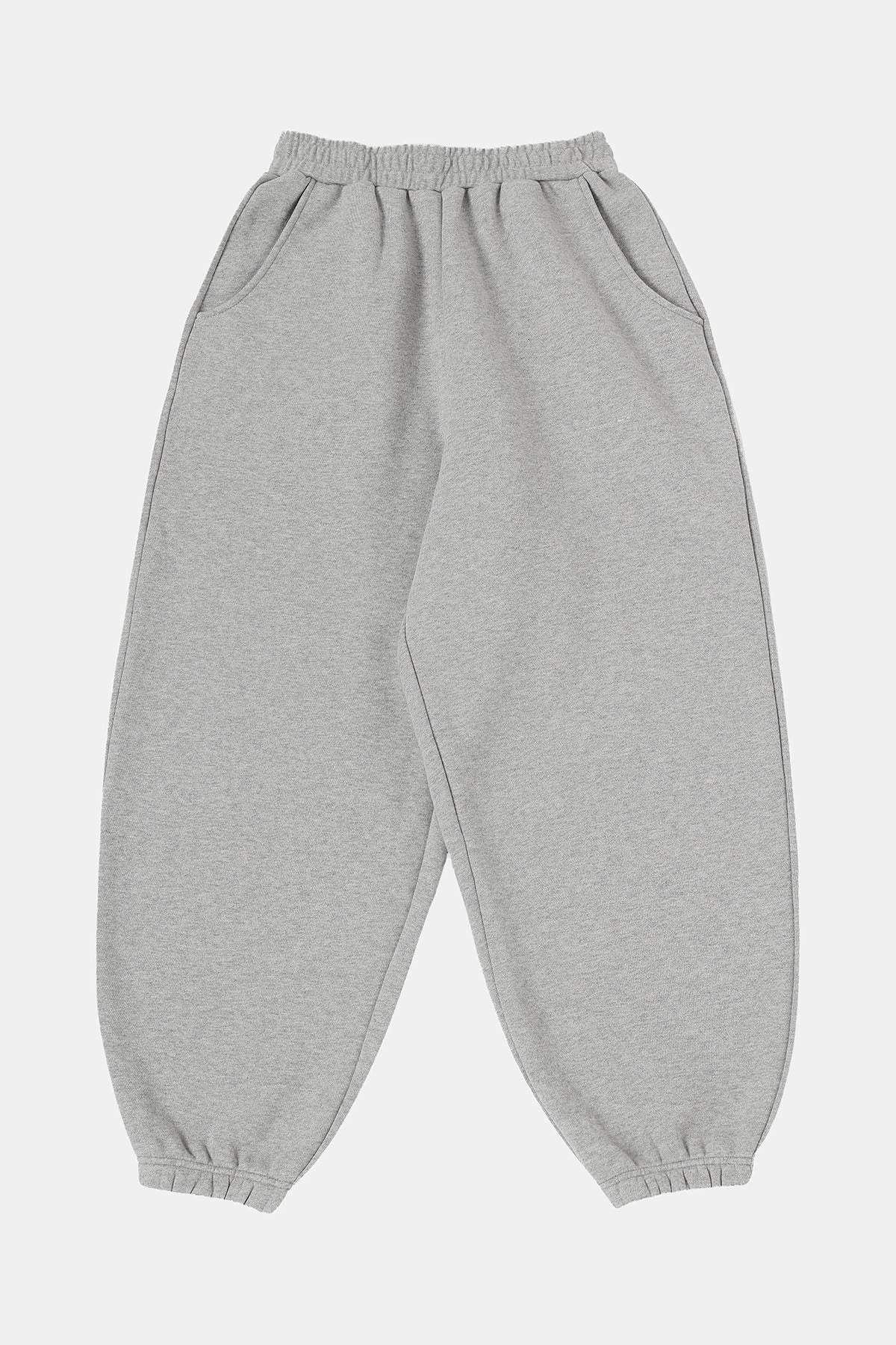 520 GSM COZY BAGGY 'FLOWER GRAY' JOGGER