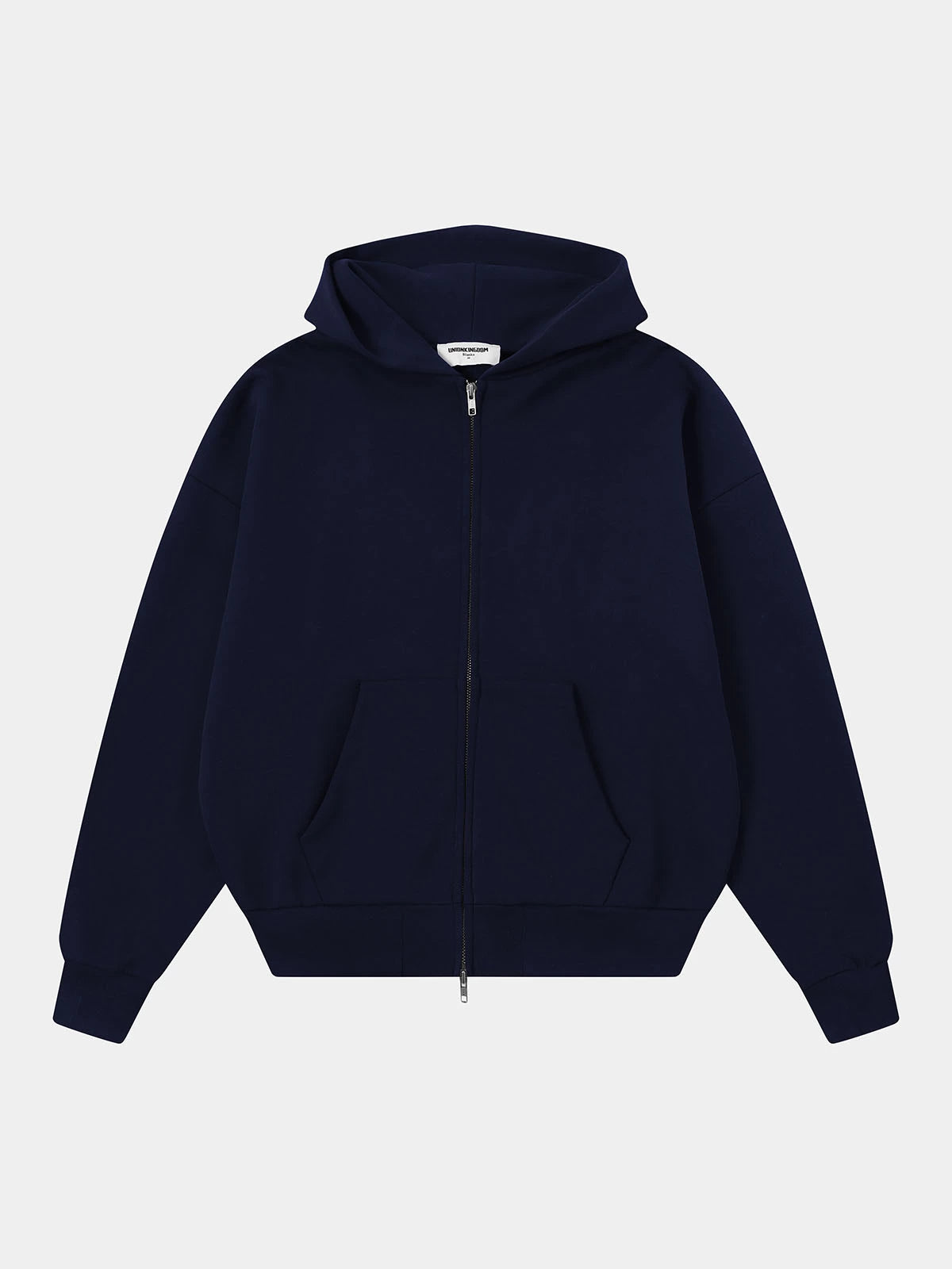 480 GSM BOX 'NAVY BLUE' ZIP-UP HOODIE