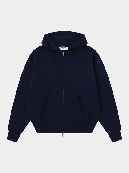 480 GSM BOX 'NAVY BLUE' ZIP-UP HOODIE