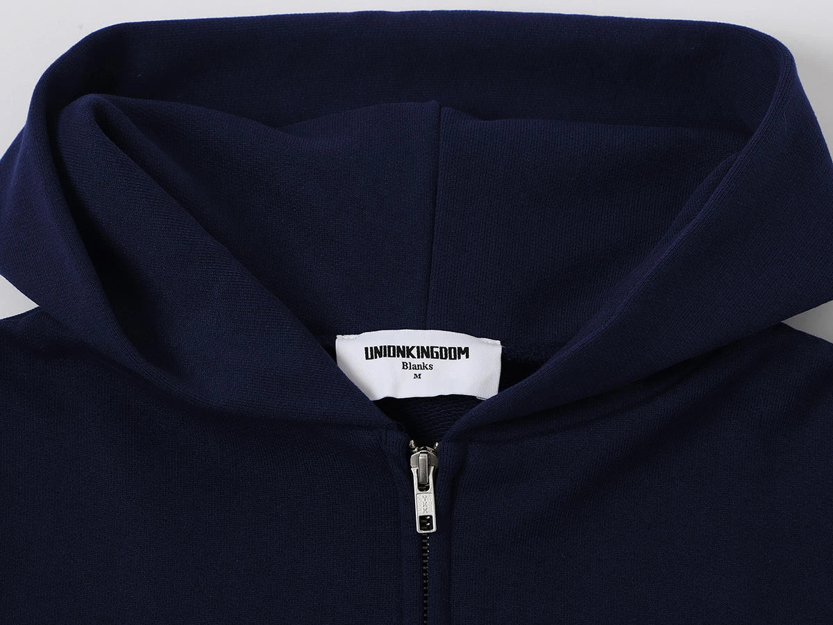 480 GSM BOX 'NAVY BLUE' ZIP-UP HOODIE
