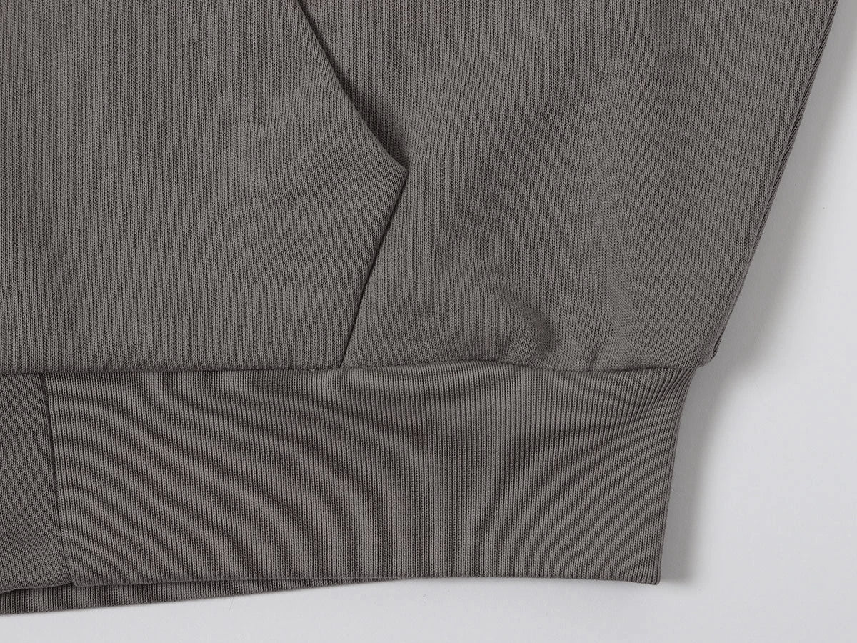 480 GSM BOX 'GRAY' ZIP-UP HOODIE