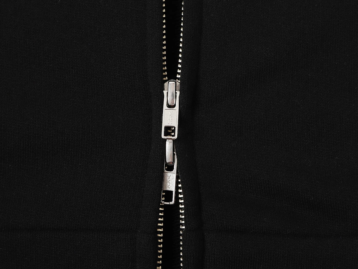 480 GSM BOX 'BLACK' ZIP-UP HOODIE