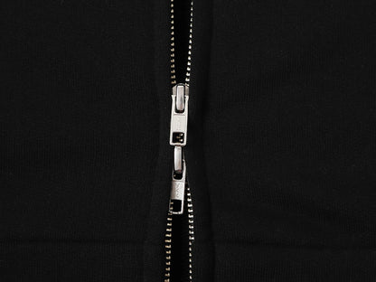 480 GSM BOX 'BLACK' ZIP-UP HOODIE