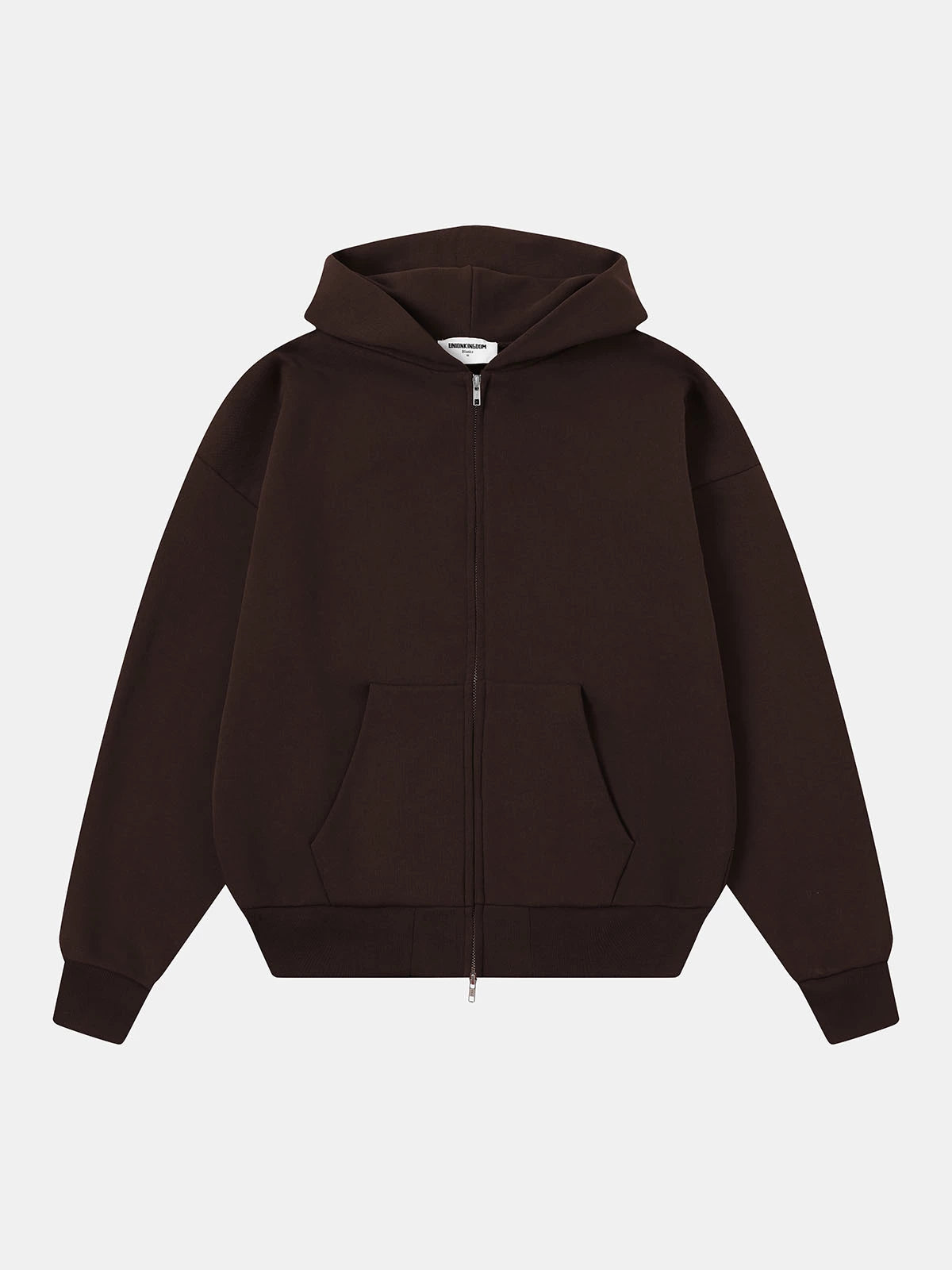 480 GSM BOX 'COFFEE' ZIP-UP HOODIE