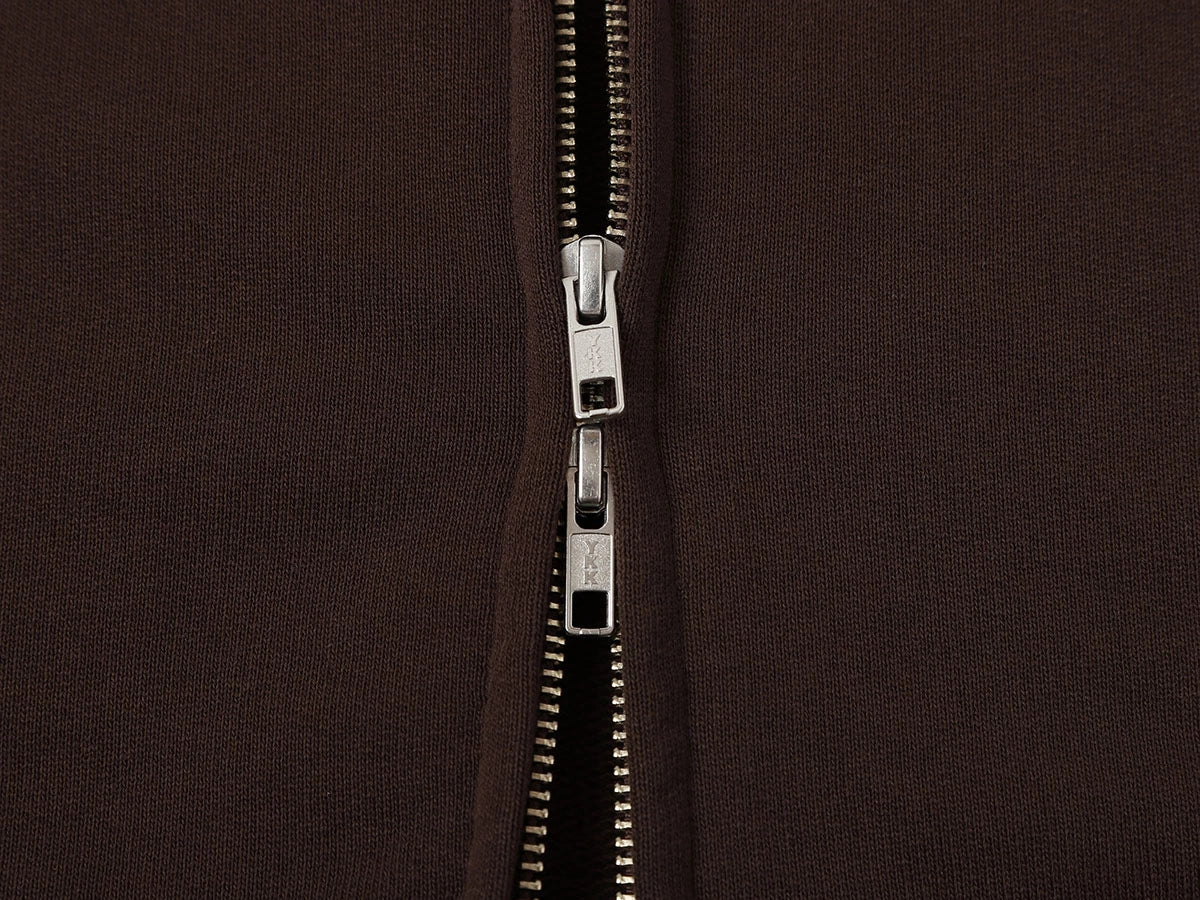 480 GSM BOX 'COFFEE' ZIP-UP HOODIE