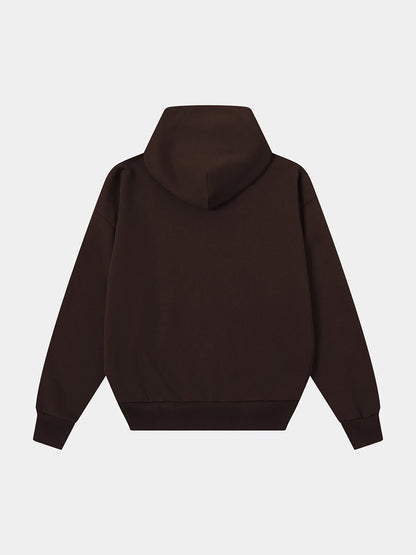 480 GSM BOX 'COFFEE' ZIP-UP HOODIE