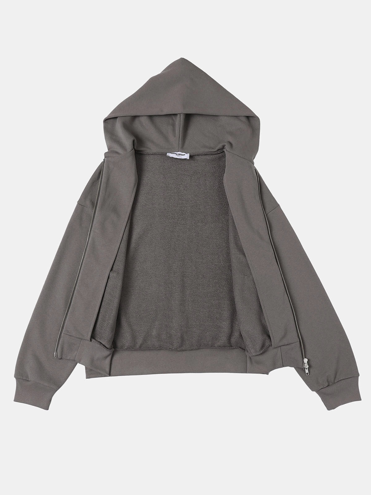480 GSM BOX 'GRAY' ZIP-UP HOODIE