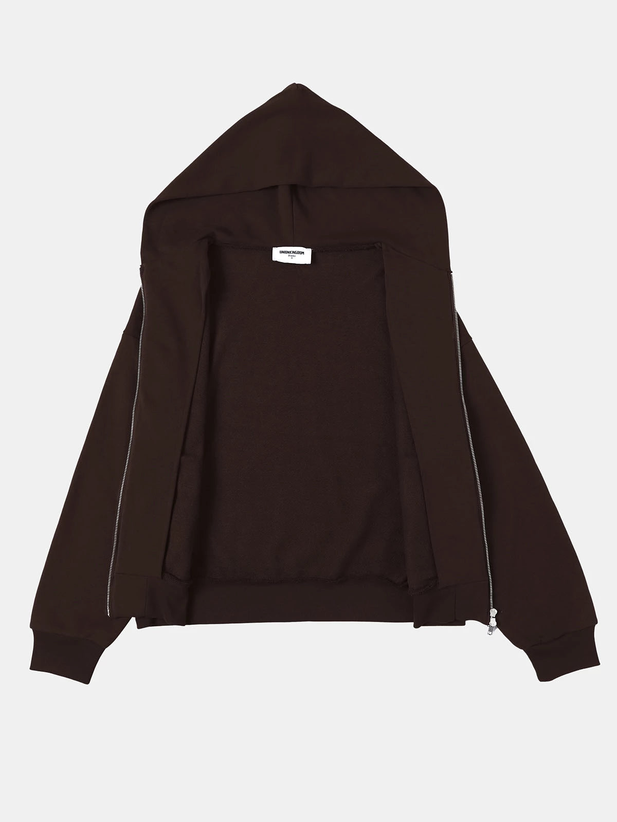 480 GSM BOX 'COFFEE' ZIP-UP HOODIE