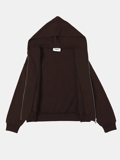 480 GSM BOX 'COFFEE' ZIP-UP HOODIE