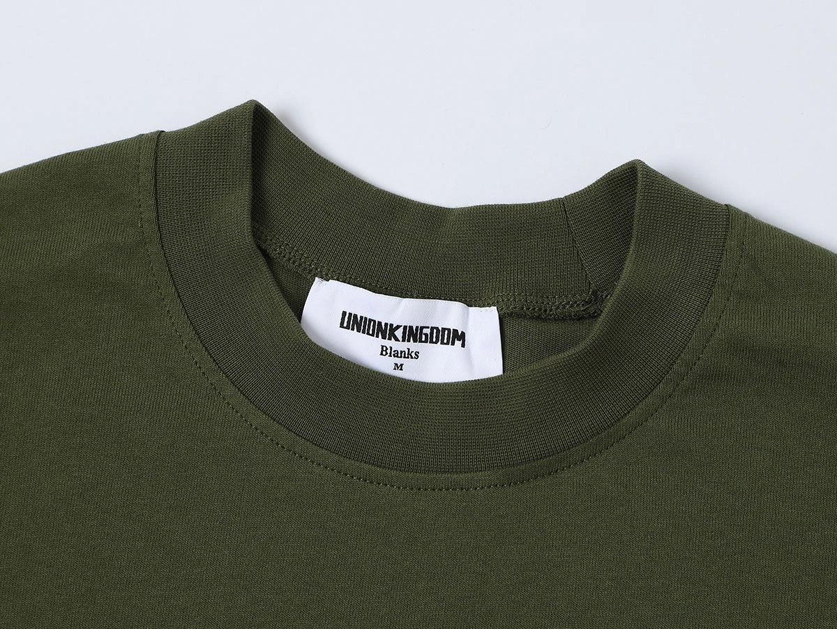 240 GSM BOXY CROPPED FIT 'OLIVE' T-SHIRT