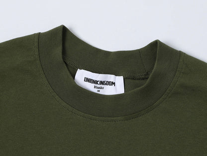 240 GSM BOXY CROPPED FIT 'OLIVE' T-SHIRT