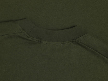 240 GSM BOXY CROPPED FIT 'OLIVE' T-SHIRT