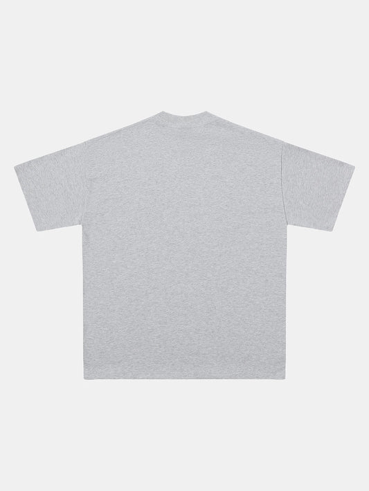 320 GSM LOOSE FIT 'FLOWER GRAY' T-SHIRT