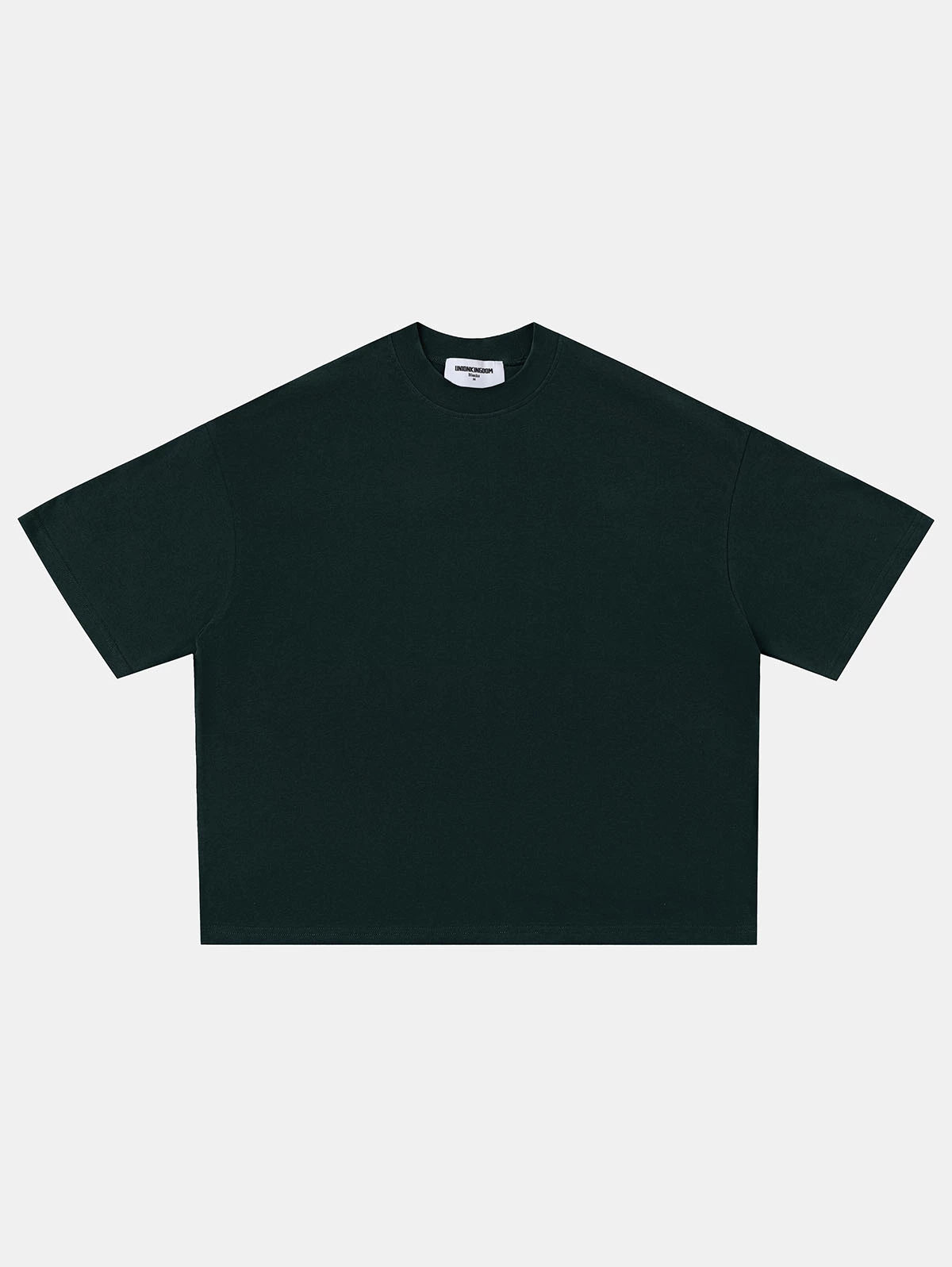 240 GSM BOXY CROPPED FIT 'DEEP GREEN' T-SHIRT
