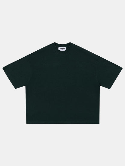 240 GSM BOXY CROPPED FIT 'DEEP GREEN' T-SHIRT