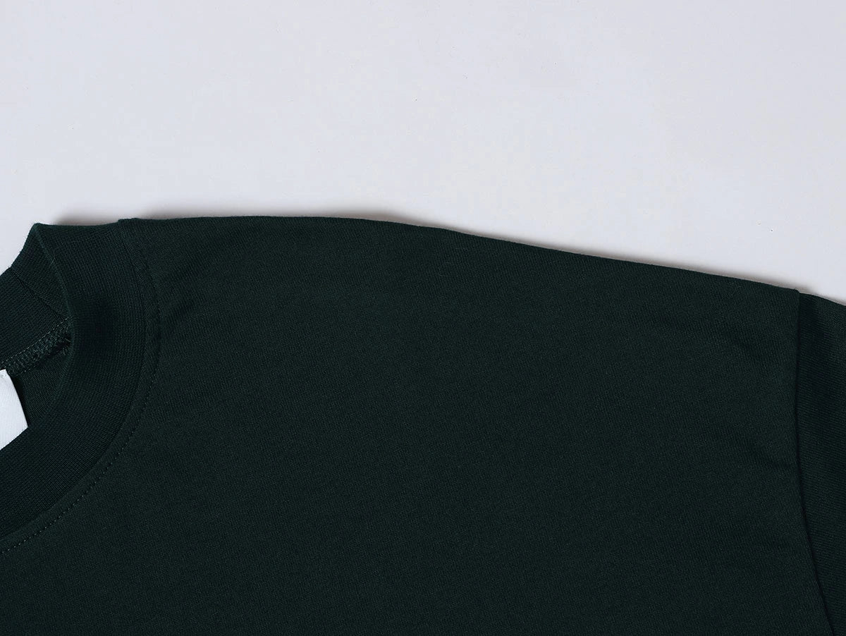 240 GSM BOXY CROPPED FIT 'DEEP GREEN' T-SHIRT
