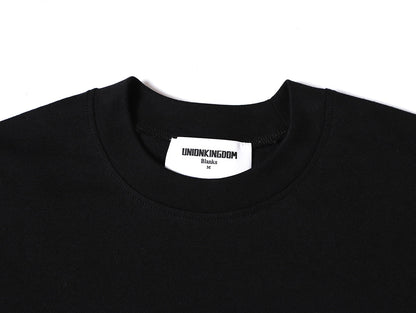 240 GSM BOXY CROPPED FIT 'BLACK' T-SHIRT