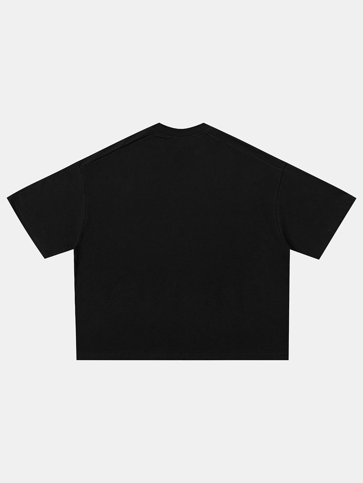 240 GSM BOXY CROPPED FIT 'BLACK' T-SHIRT