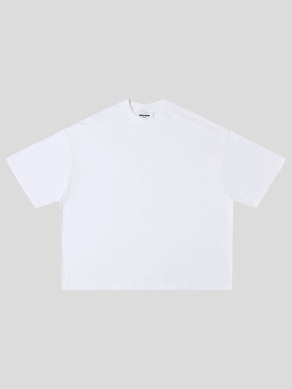 400 GSM BOXY CROPPED FIT 'WHTIE' T-SHIRT