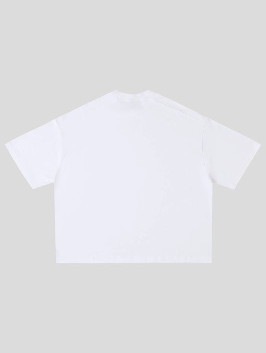 400 GSM BOXY CROPPED FIT 'WHTIE' T-SHIRT