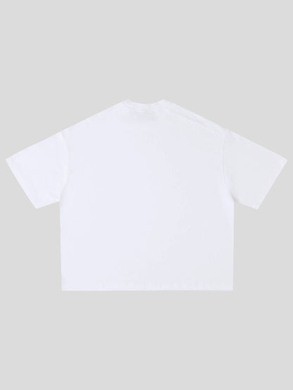 240 GSM BOXY CROPPED FIT 'WHITE' T-SHIRT