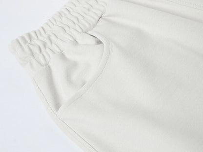 420 GSM MID-LENGTH LOOSE FIT 'OFF WHITE' SHORTS