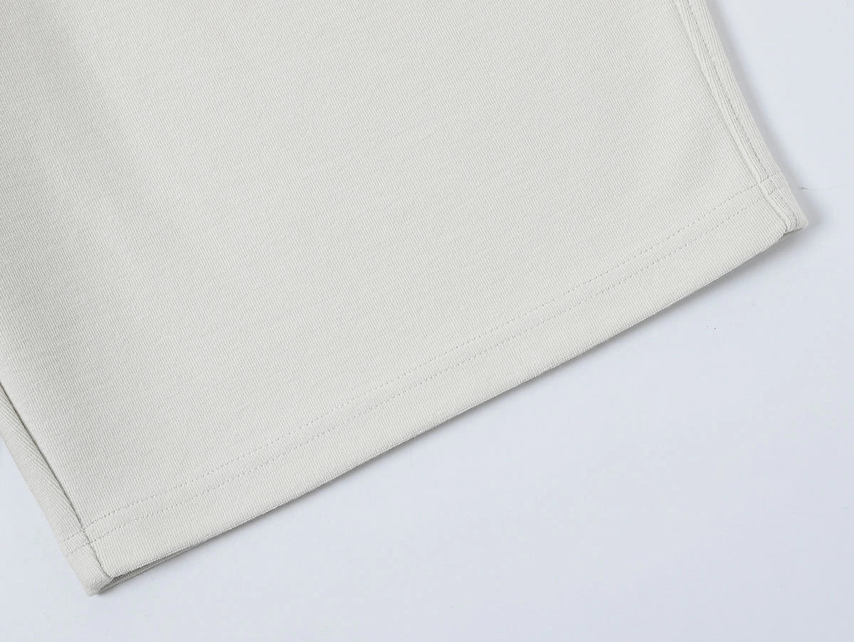 420 GSM MID-LENGTH LOOSE FIT 'OFF WHITE' SHORTS