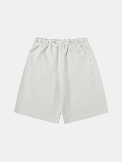 420 GSM MID-LENGTH LOOSE FIT 'OFF WHITE' SHORTS