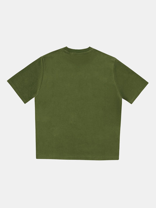 350 GSM NORMAL FIT 'MOSS GREEN' T-SHIRT