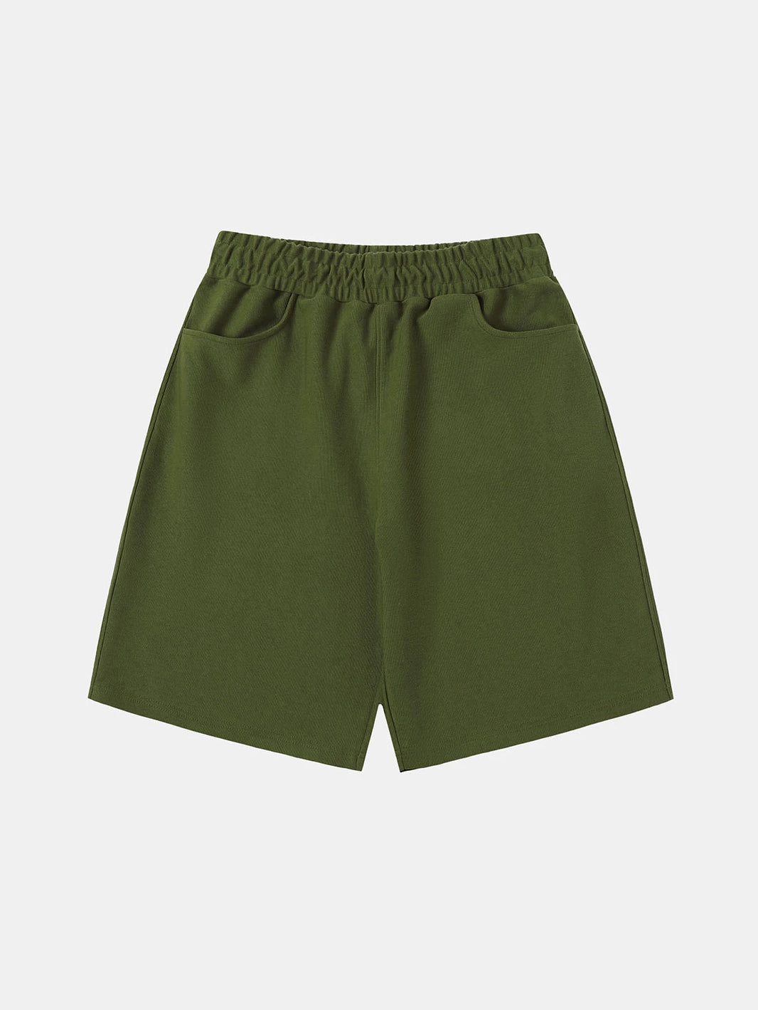 420 GSM MID-LENGTH LOOSE FIT 'MOSS GREEN' SHORTS