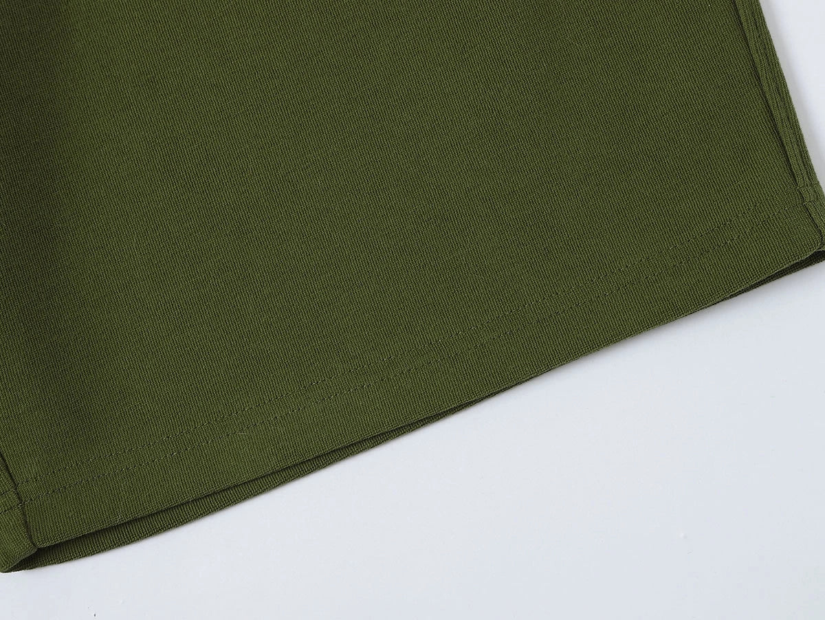 420 GSM MID-LENGTH LOOSE FIT 'MOSS GREEN' SHORTS
