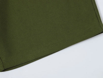 420 GSM MID-LENGTH LOOSE FIT 'MOSS GREEN' SHORTS
