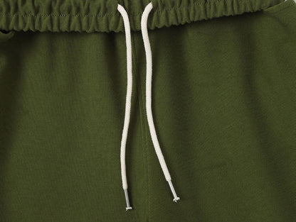 420 GSM MID-LENGTH LOOSE FIT 'MOSS GREEN' SHORTS