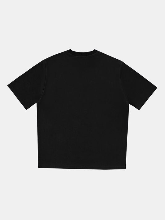 350 GSM NORMAL FIT 'BLACK' T-SHIRT