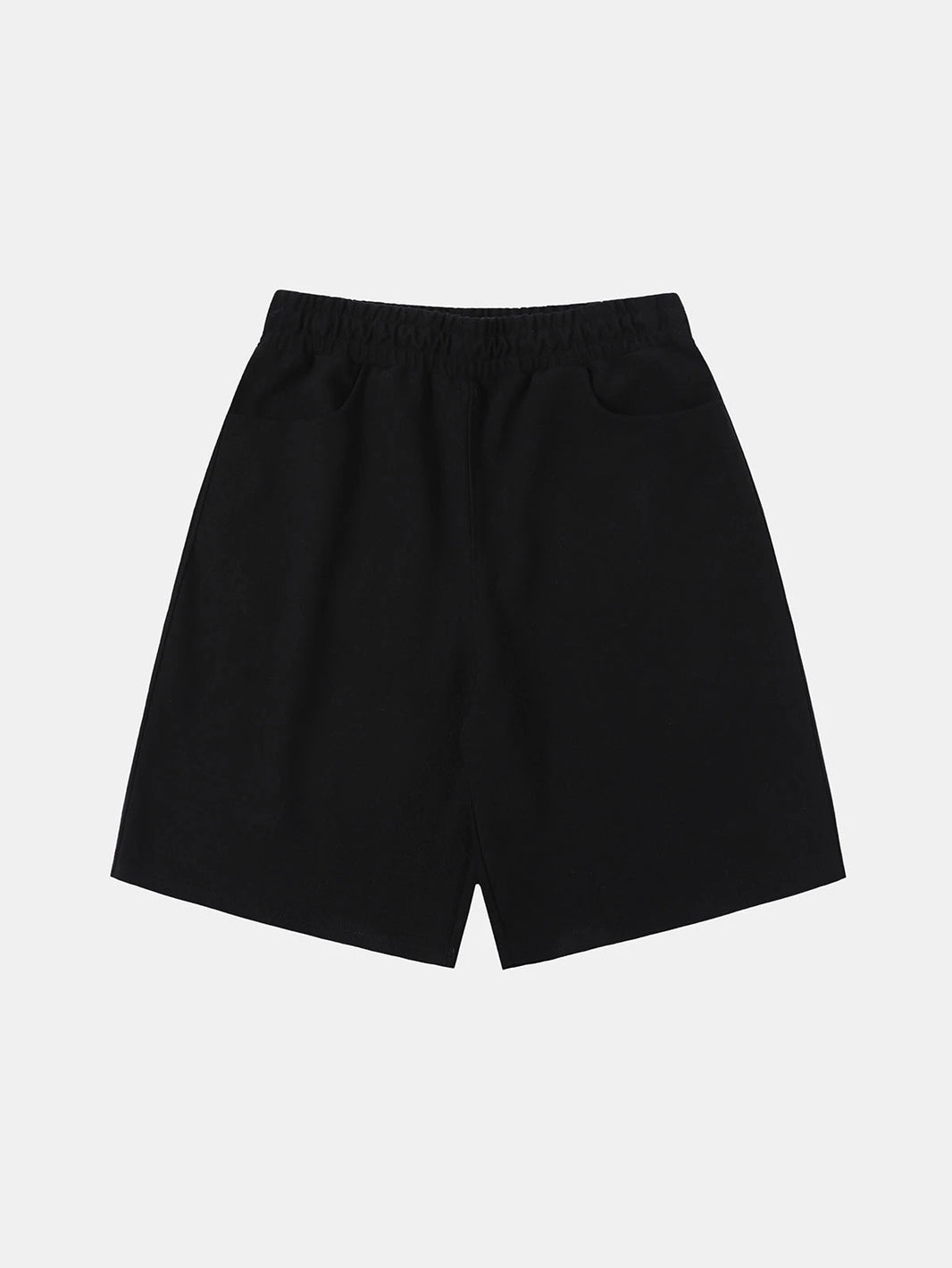 420 GSM MID-LENGTH LOOSE FIT 'BLACK' SHORTS