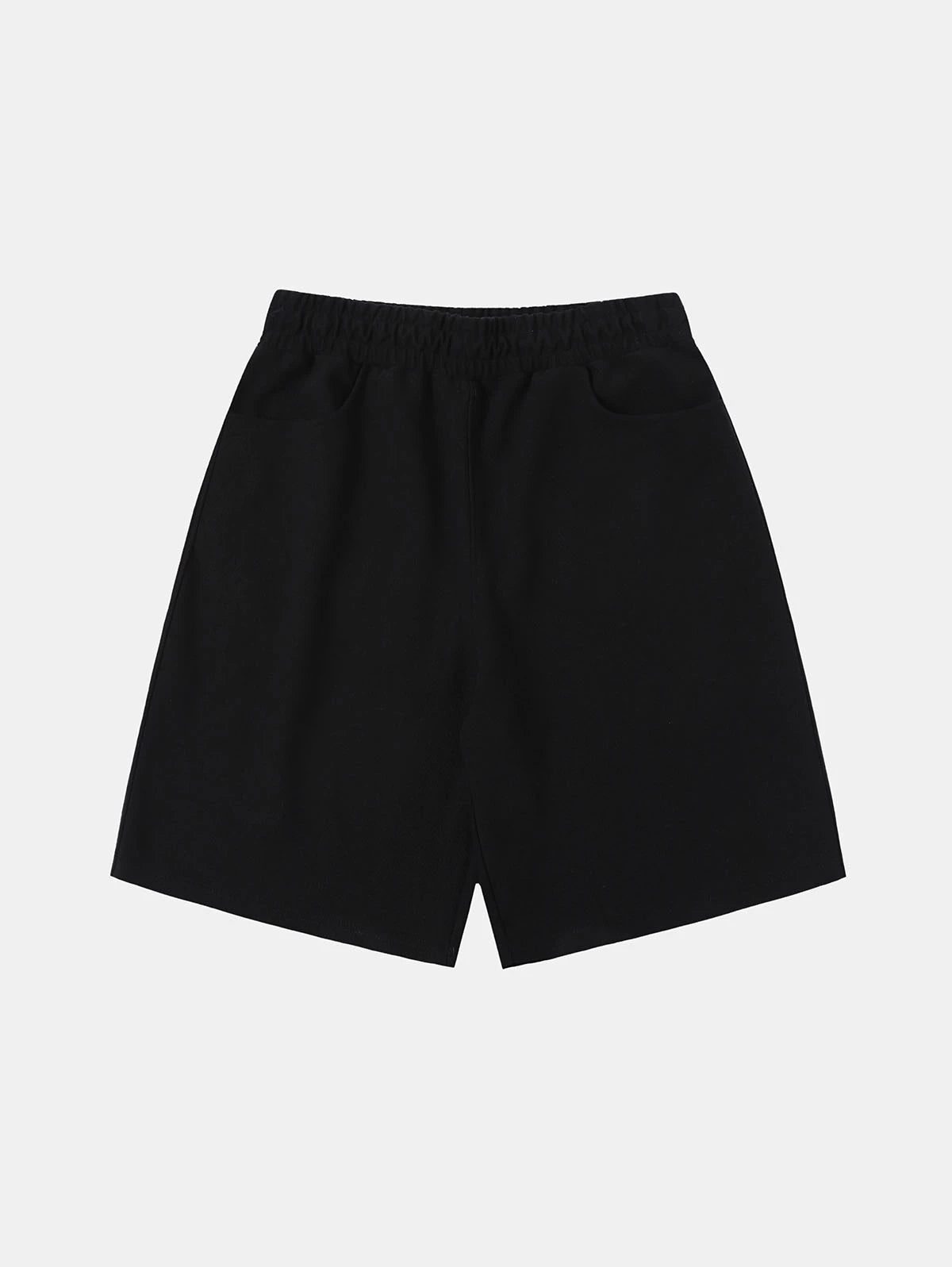 420 GSM MID-LENGTH LOOSE FIT 'BLACK' SHORTS