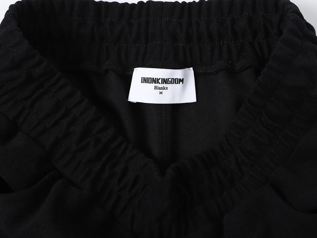 420 GSM MID-LENGTH LOOSE FIT 'BLACK' SHORTS