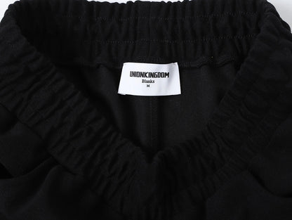 420 GSM MID-LENGTH LOOSE FIT 'BLACK' SHORTS