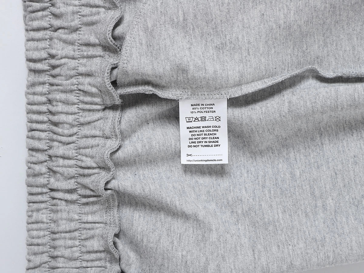 430 GSM LOOSE FIT ' FLOWER GRAY' PANTS