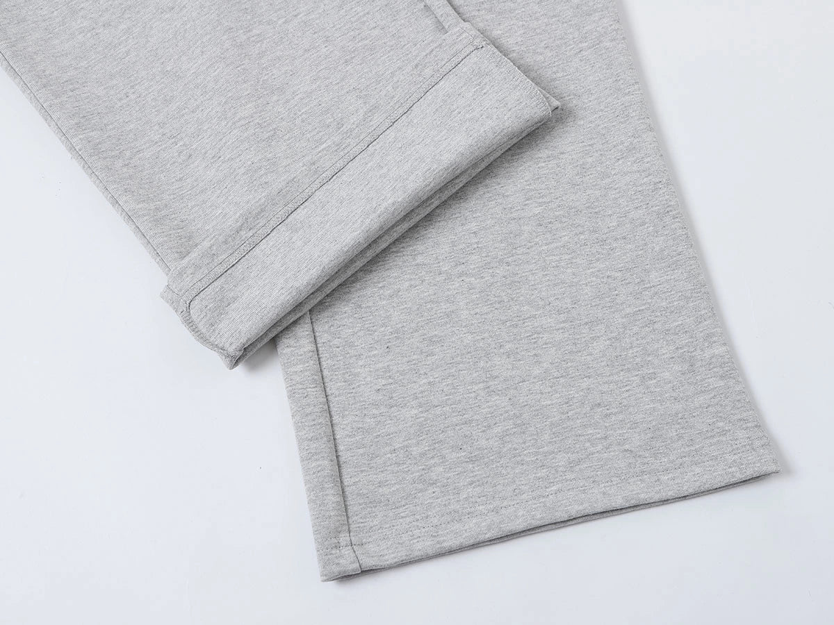 430 GSM LOOSE FIT ' FLOWER GRAY' PANTS